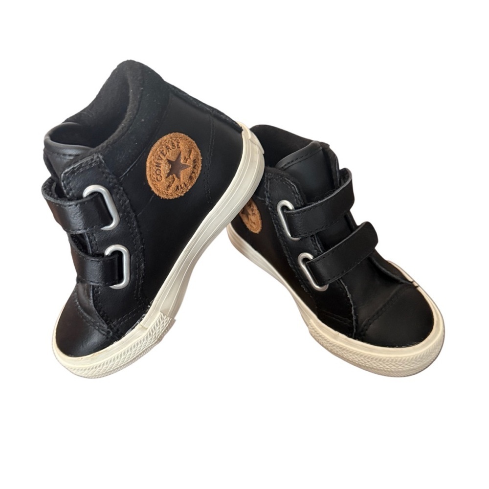 Converse Chuck Taylor All Star 2V Kids Black High-Top Sneakers-Size 7